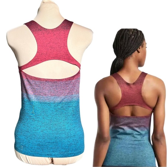 Athleta [Med-NWT] Relay - Seamless Ombré Racerback Tank - Medium Athleta NWT - Picture 3 of 9